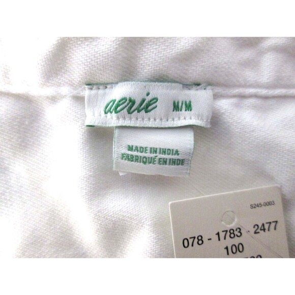 Aerie White Button Down Shirt - Picture 8 of 13